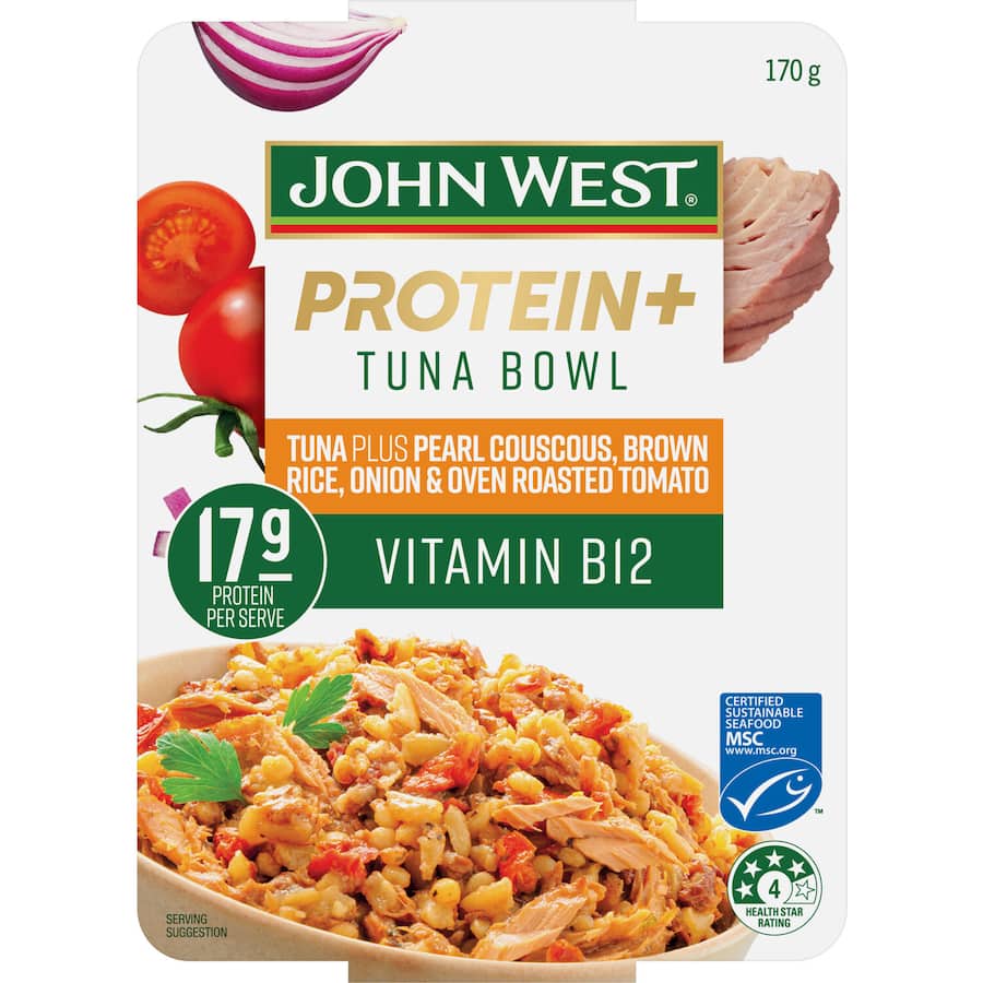 John West Protein+ Tuna Roasted Tomato & Onion Tray 170g