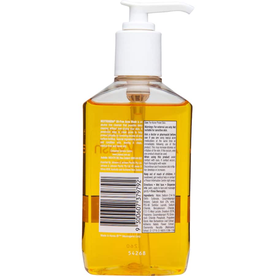 Neutrogena Cleanser Oil Free Face Wash 175mL