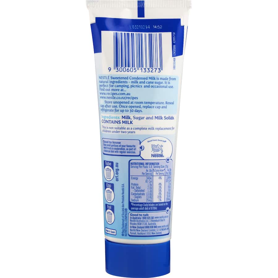 Nestlé Condensed Milk Sweetened Tube 170g
