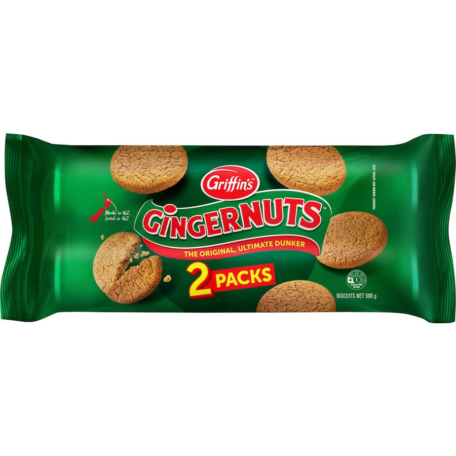 Griffins Ginger Biscuits Gingernuts Twin Pack 500g