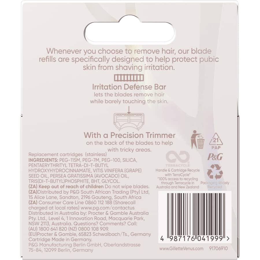 Gillette Venus Pubic Hair & Skin  3pack