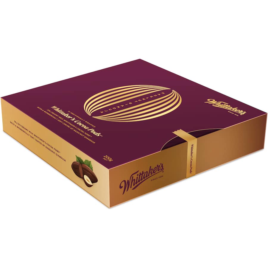 Whittakers Chocolate Hazelnut Pods Boxed 200g