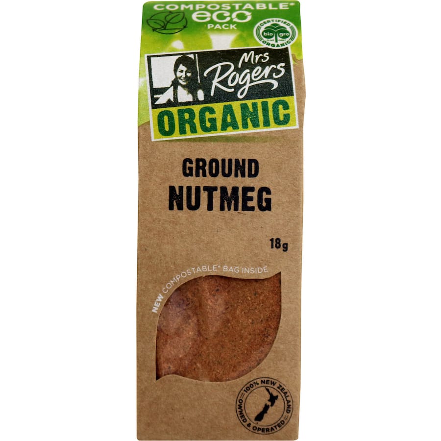 Mrs Rogers Eco Organic Nutmeg Ground Box 18g