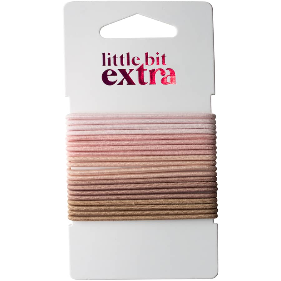 Little Bit Extra Hair Ties Elastic Large Thin Neutral 20pack
