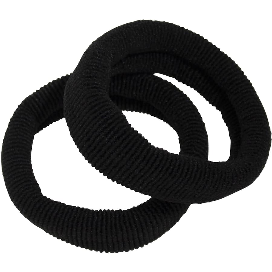Dash Ponytailers Extra Large Black 2pack