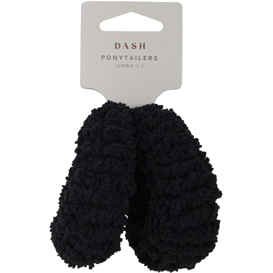 Dash Ponytailers Jumbo Black 2pack