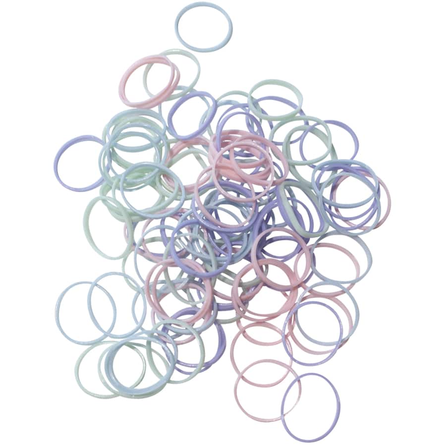 Little Bit Extra Hair Ties Mini Polybands Pastel 100ea