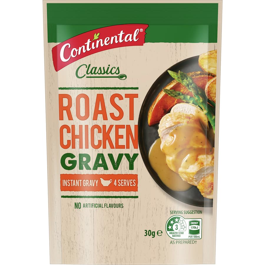 Continental Instant Gravy Mix Roast Chicken Sachet 30g