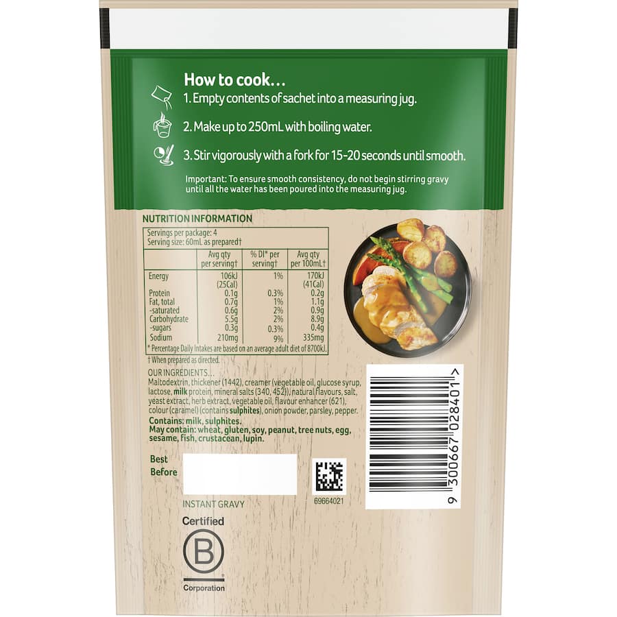 Continental Instant Gravy Mix Roast Chicken Sachet 30g