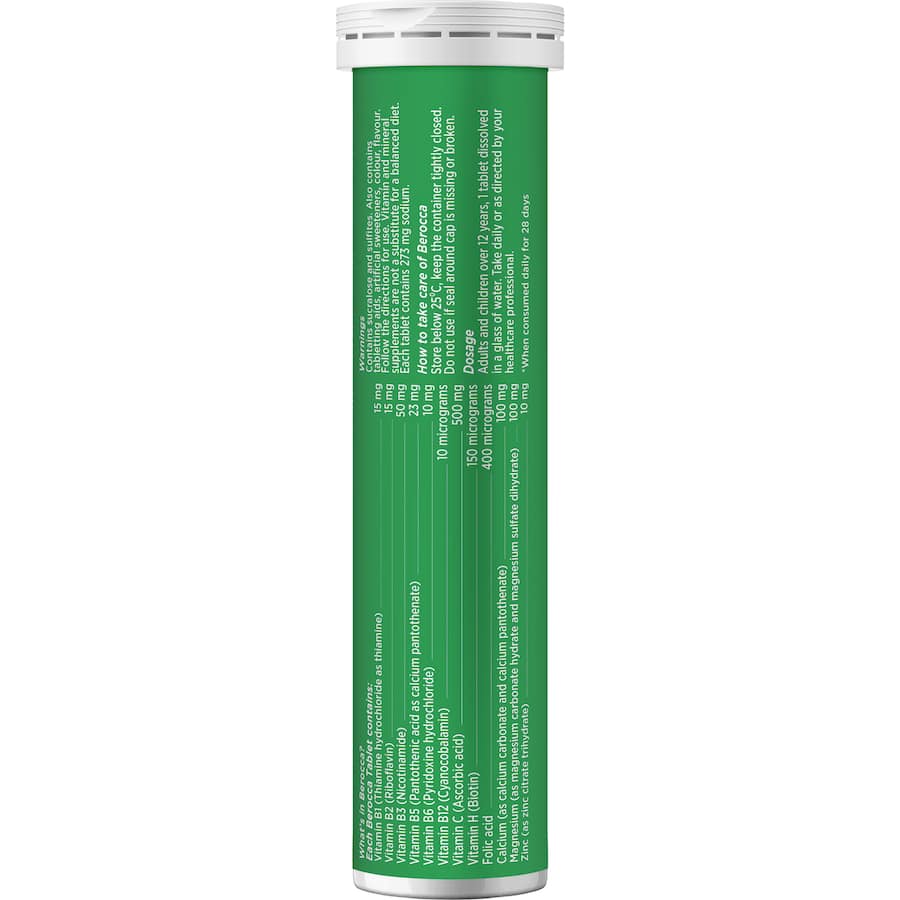 Berocca Energy Effervescent Tablets Vitamin C Orange 30pack