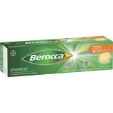 Berocca Performance Effervescent Energy Vitamin C Orange Pack 15 tabLets