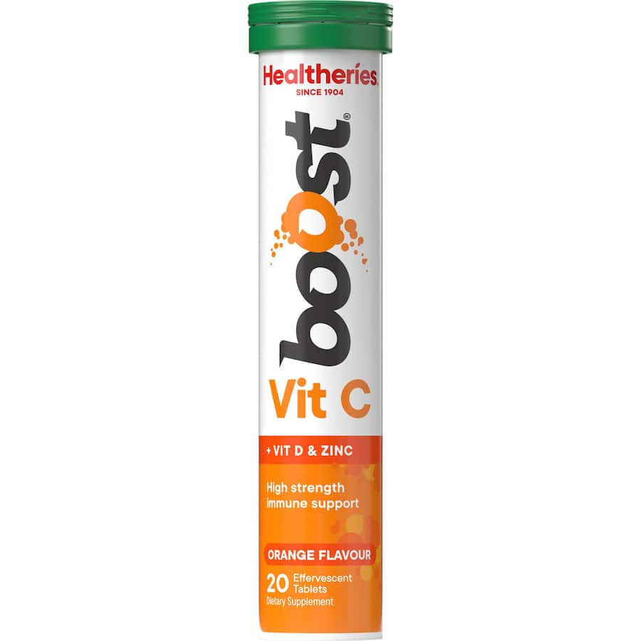 Healtheries Effervescent Boost Immunity Support Vitamin C Tablets 20pack