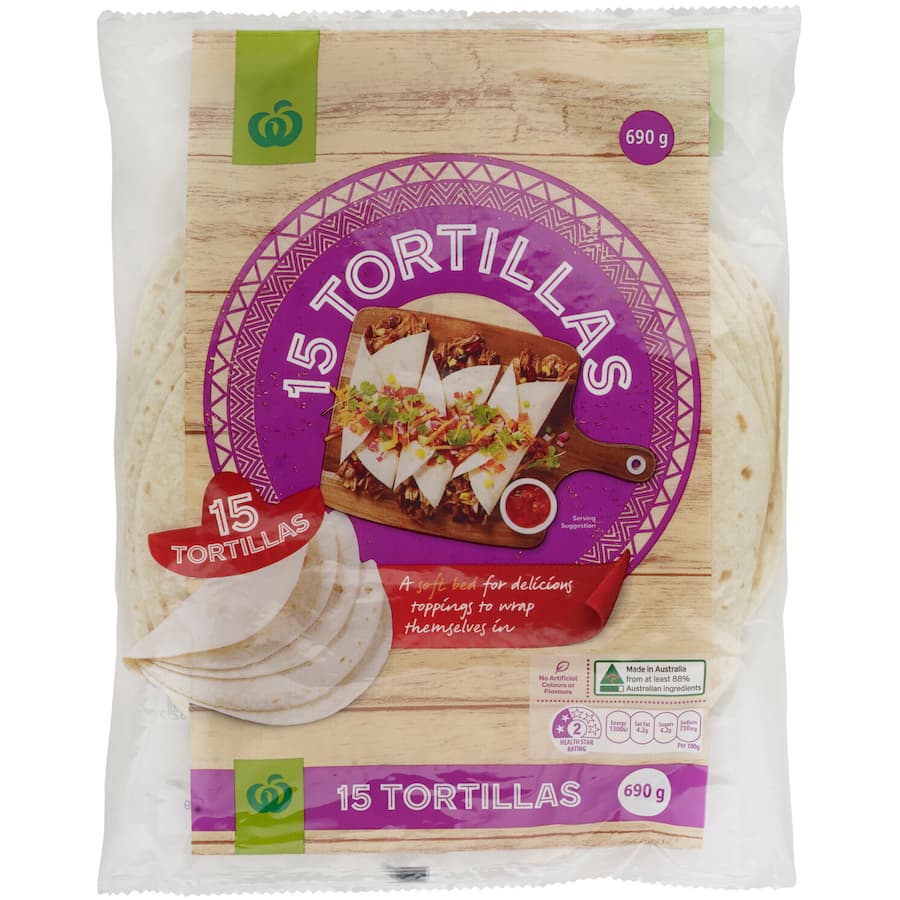 Woolworths Burrito Tortillas  15pack