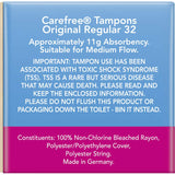 Carefree Tampons Original Regular 32pack