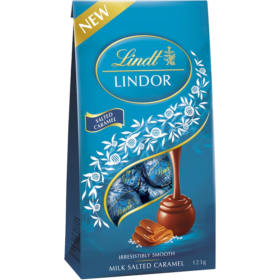 Lindt Lindor Chocolate Sharepack Salted Caramel Bag 123g
