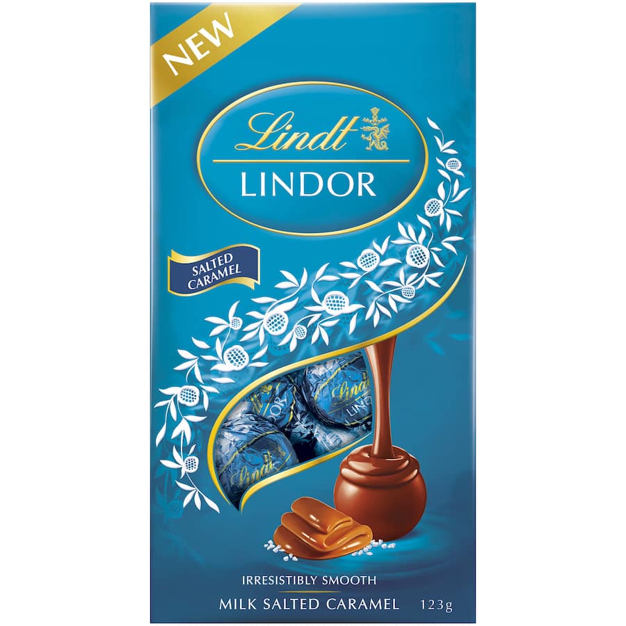 Lindt Lindor Chocolate Sharepack Salted Caramel Bag 123g