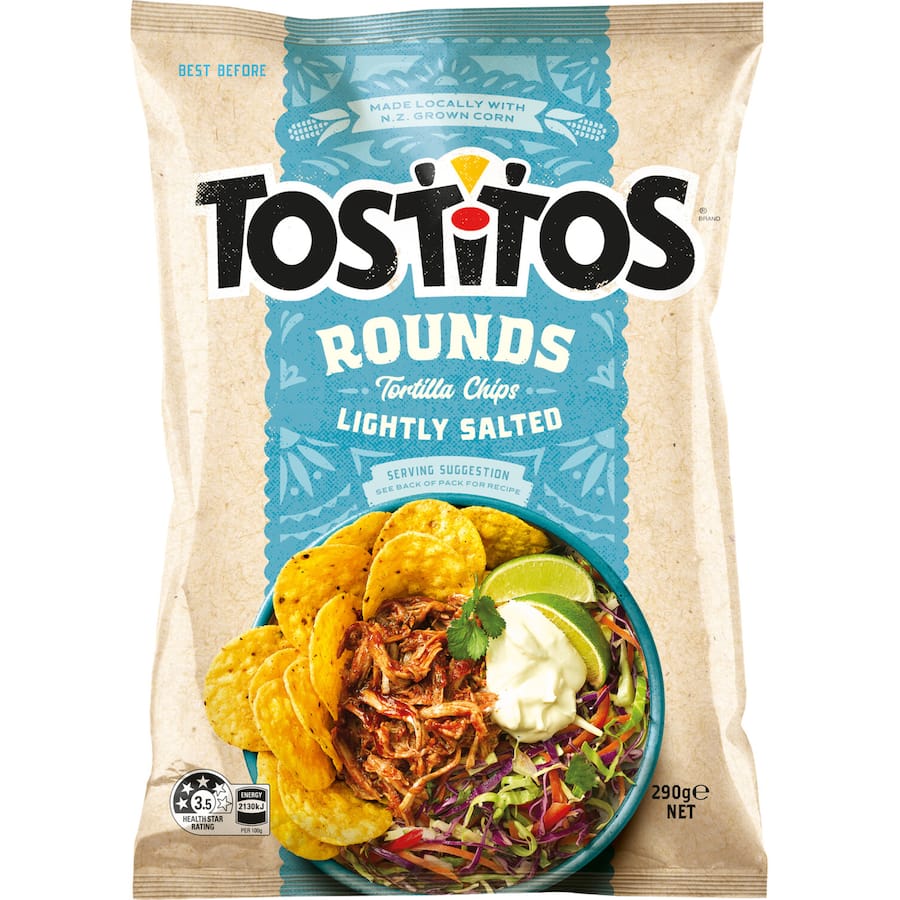 Tostitos Rounds Corn Chips Lightly Salted 290g