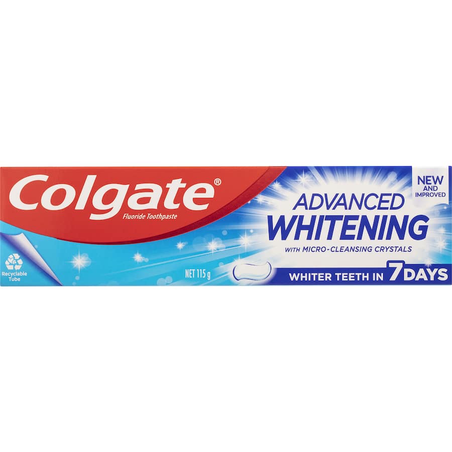 Colgate Advanced Whitening Toothpaste With Micro-cleansing Crystals 115g