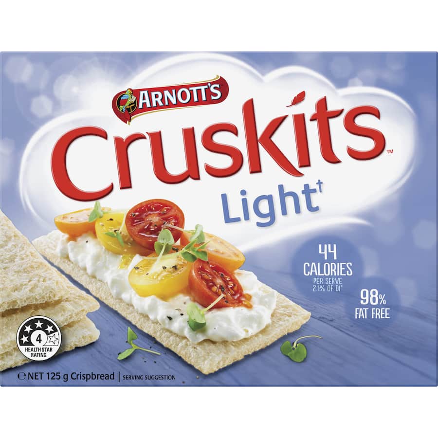 Arnotts Cruskits Light Crispbread Low Fat 125g
