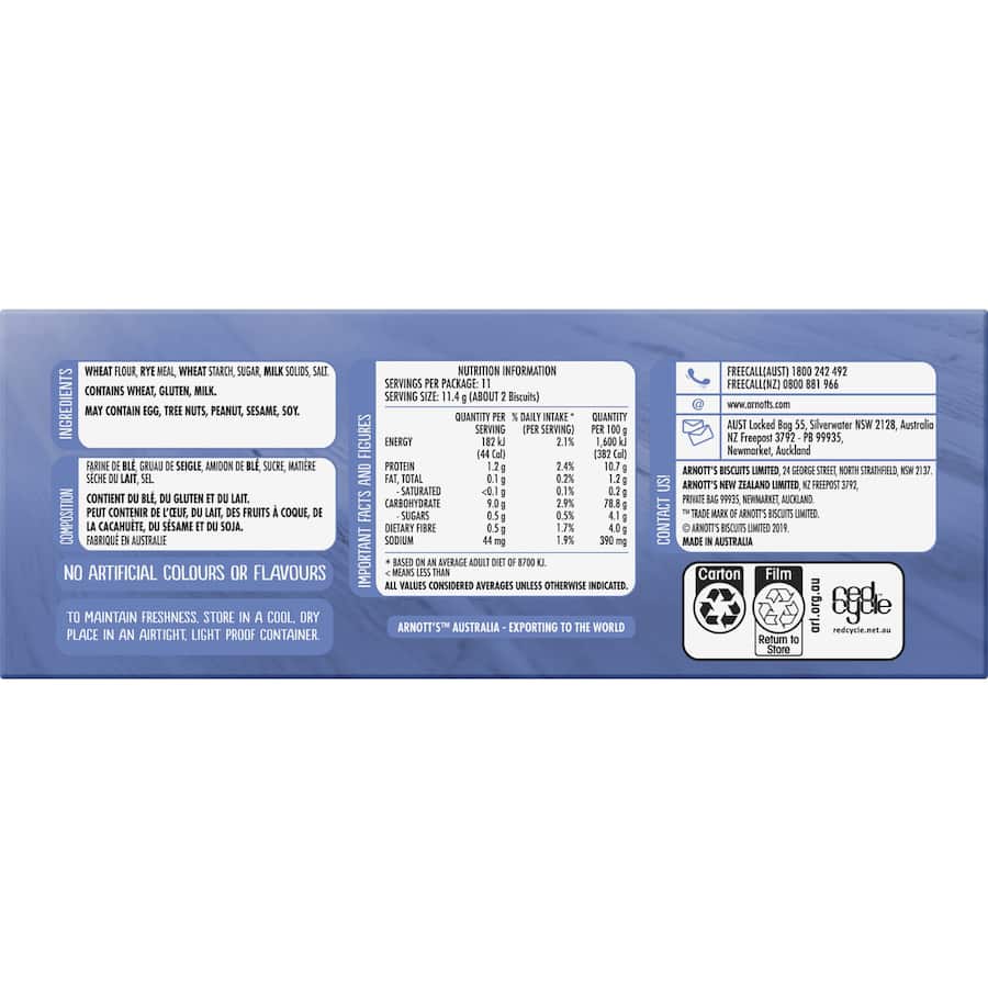 Arnotts Cruskits Light Crispbread Low Fat 125g
