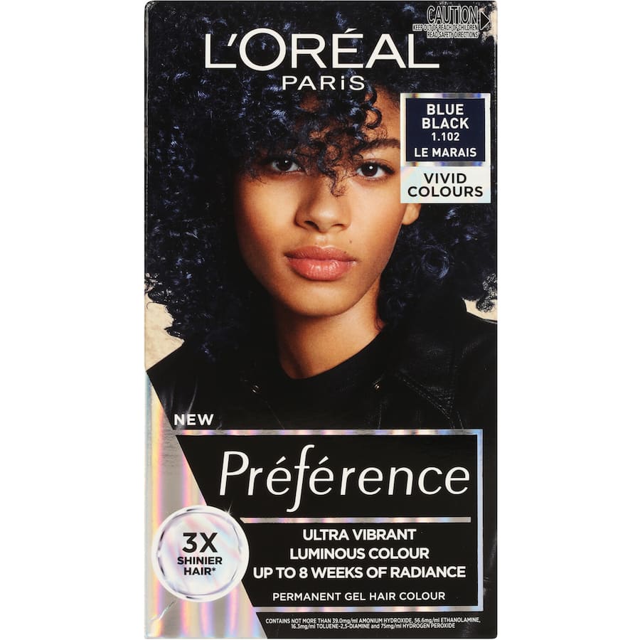 Loreal Preference Hair Colour Blue Black 1.102 Le Marais 1pack