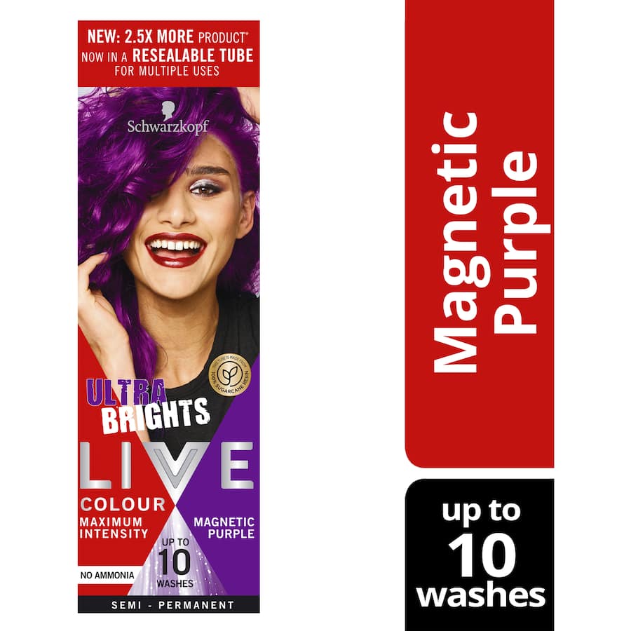 Live Colour Ultra Brights Hair Colour Magnetic Purple 75mL
