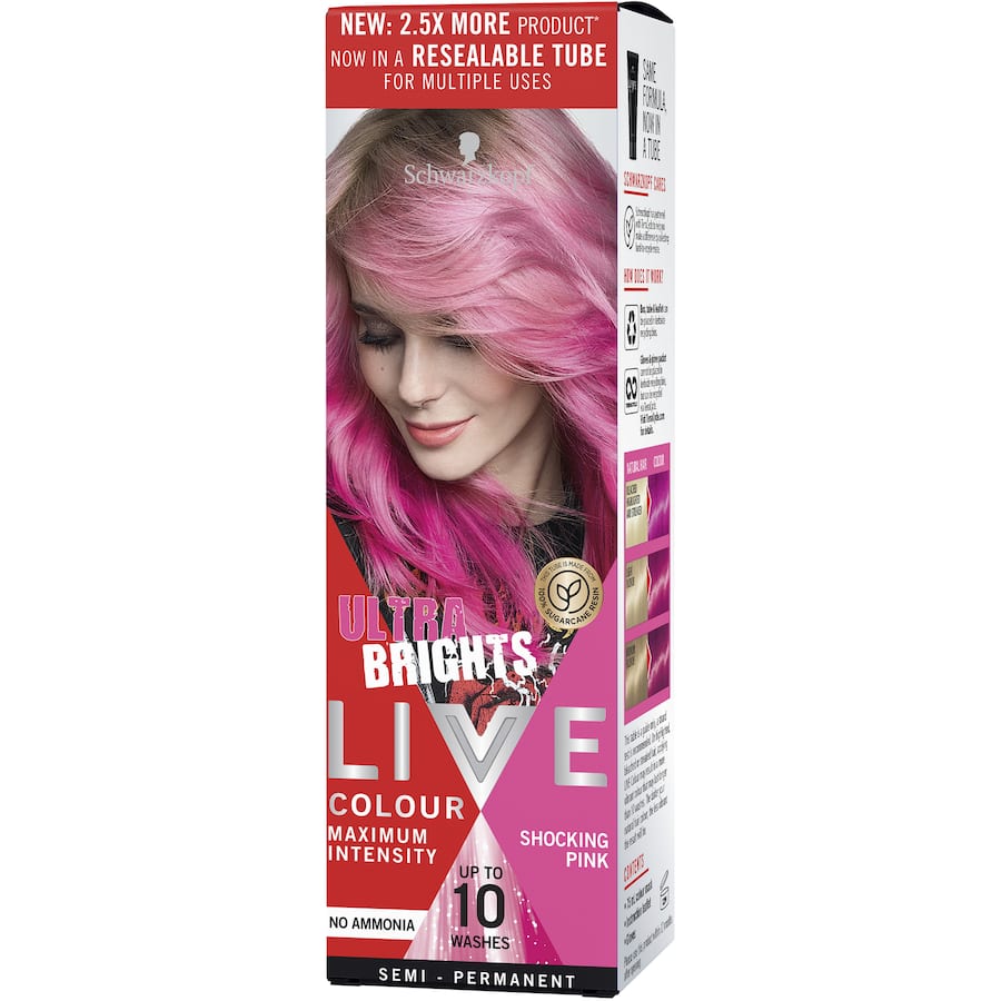 Live Colour Ultra Brights Hair Colour Shocking Pink 75mL
