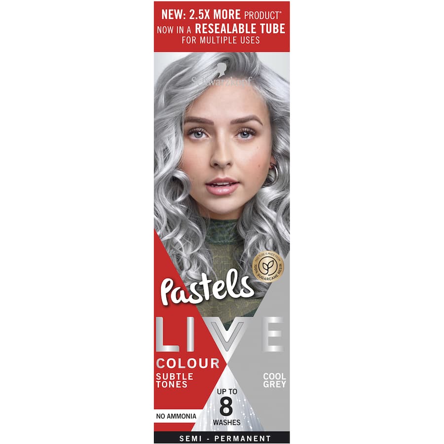Live Colour Pastels Hair Colour Cool Grey 75mL