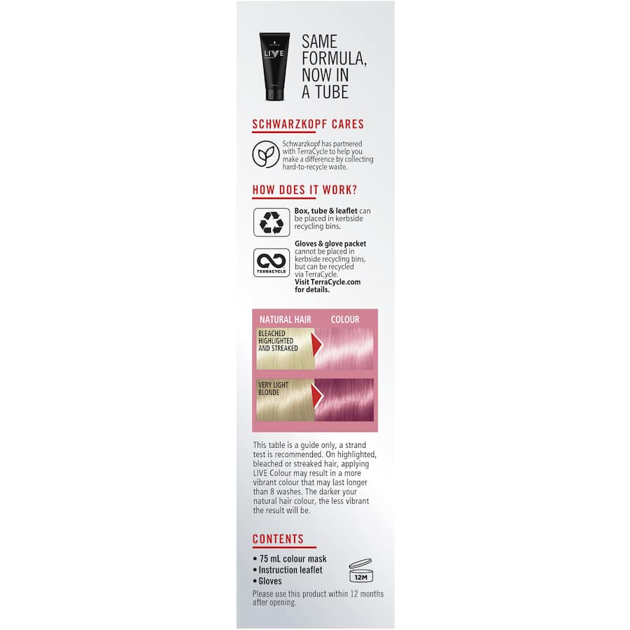 Live Colour Pastels Hair Colour Cotton Candy Pink 75mL