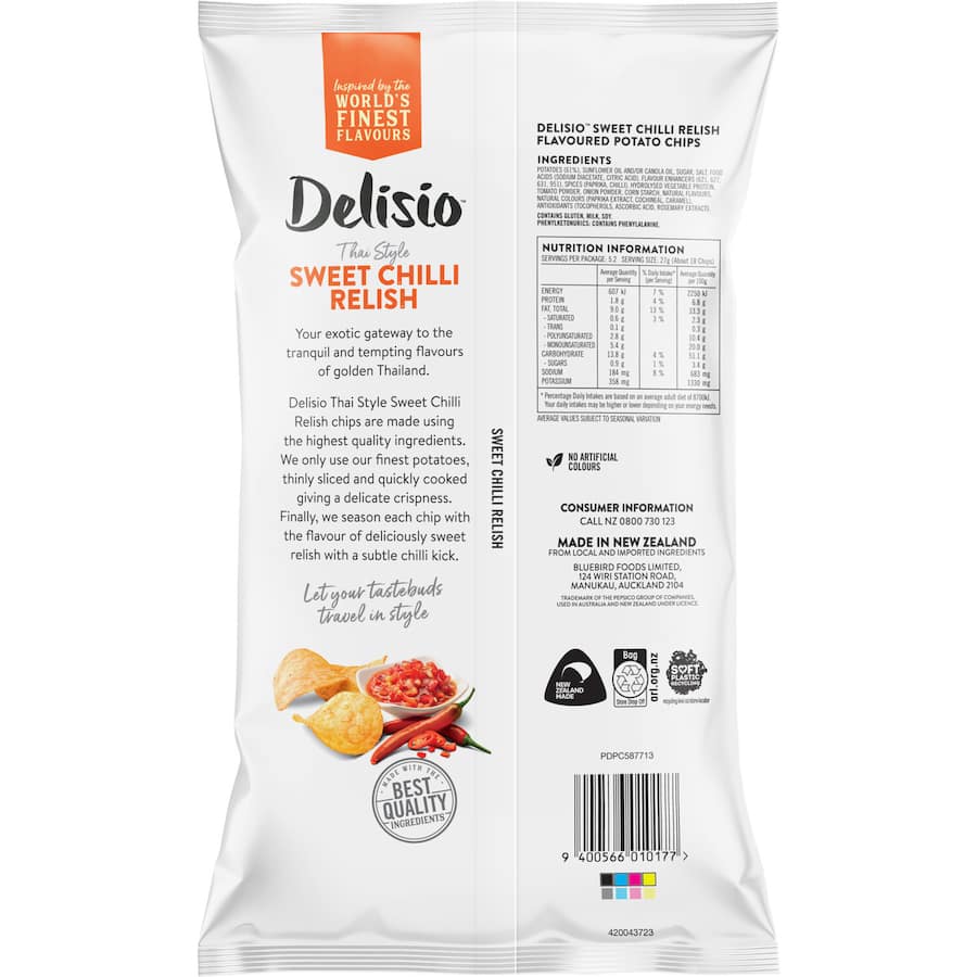 Delisio Chips Sweet Chilli Relish 140g