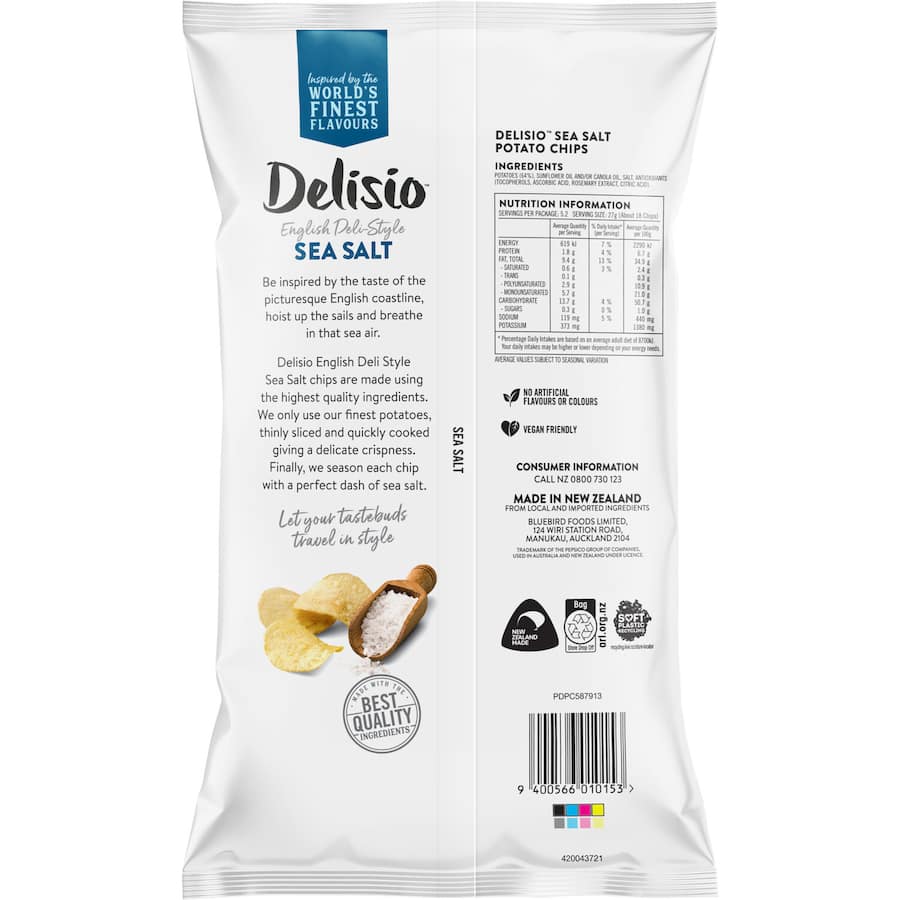 Delisio Chips Sea Salt 140g