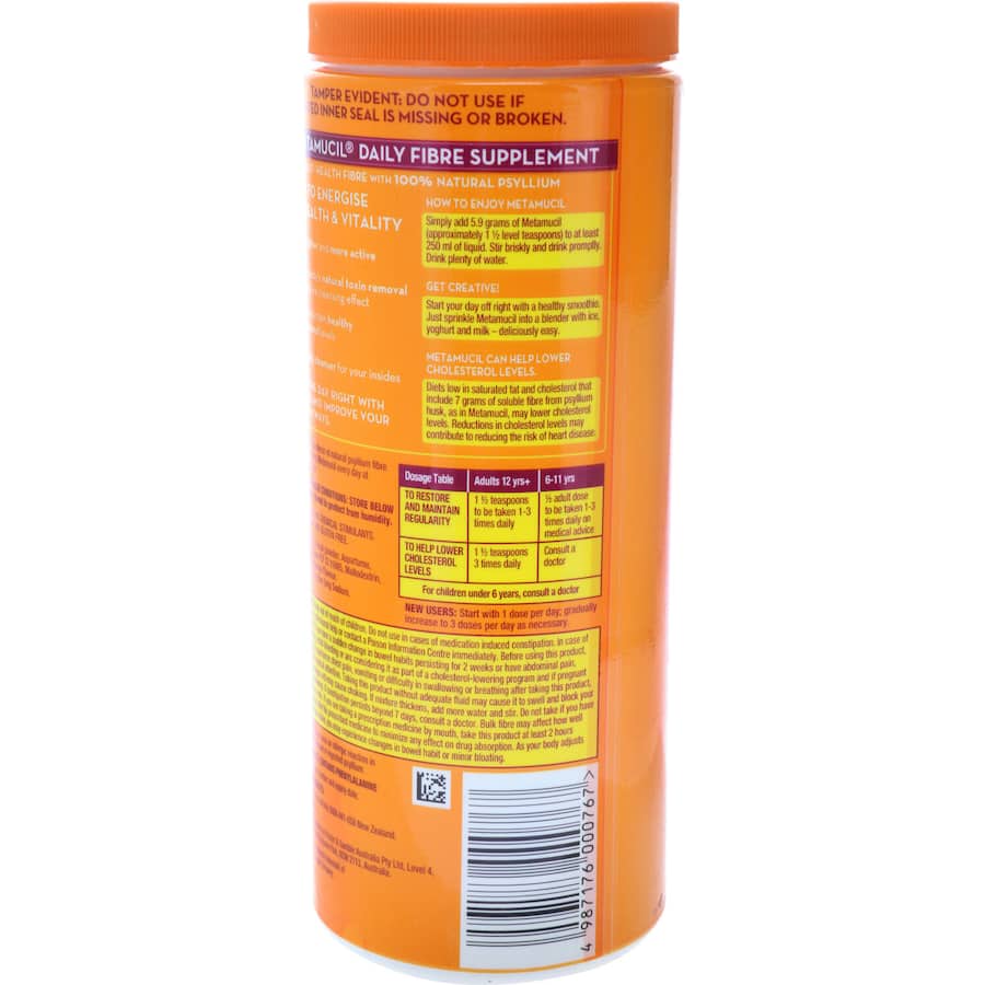 Metamucil Dietary Supplement Orange 425g 72pack