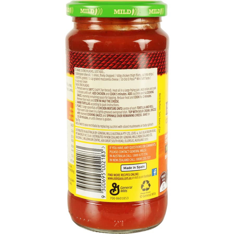Old El Paso Enchilada Sauce Mild Jar 375g