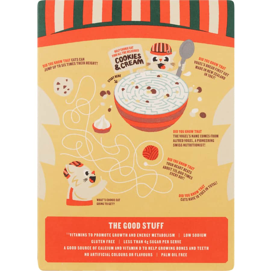 Vogels Cereal Cookies & Cream Gluten Free 350g