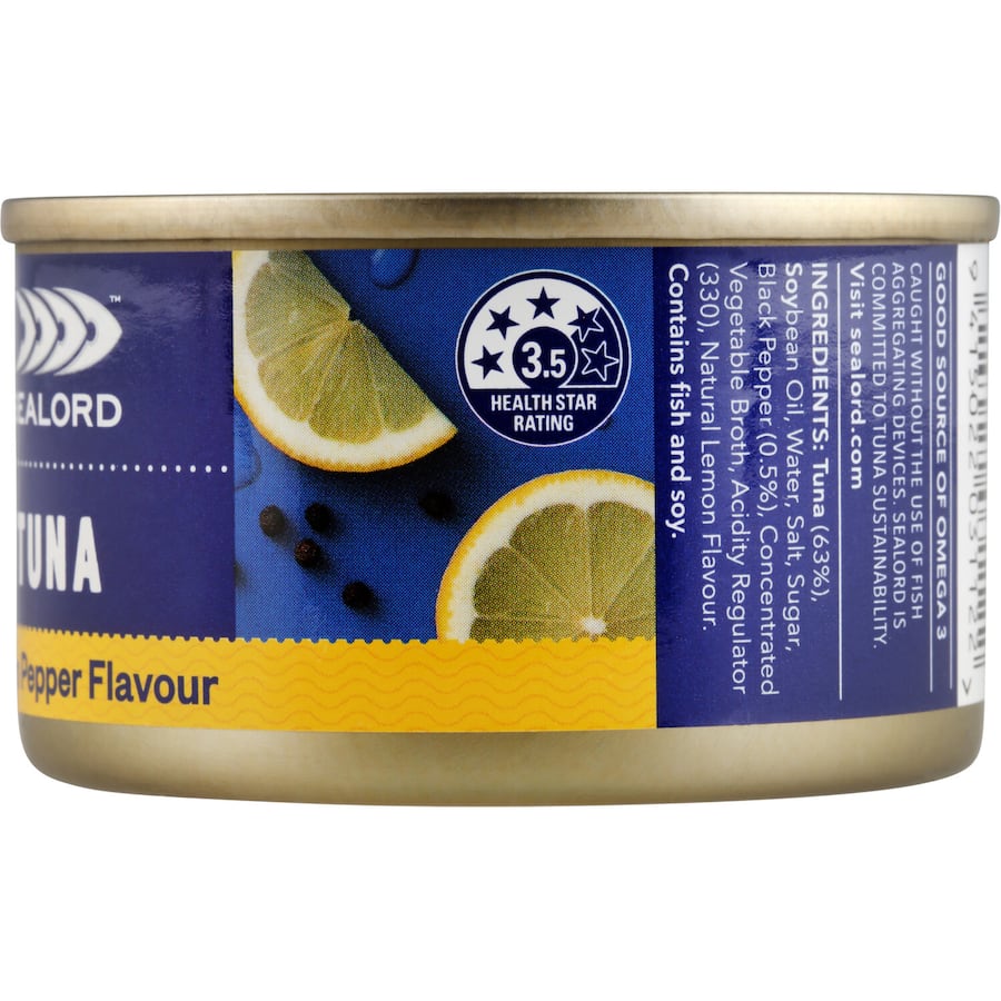 Sealord Sensations Tuna Lemon Pepper Tear tab can 95g