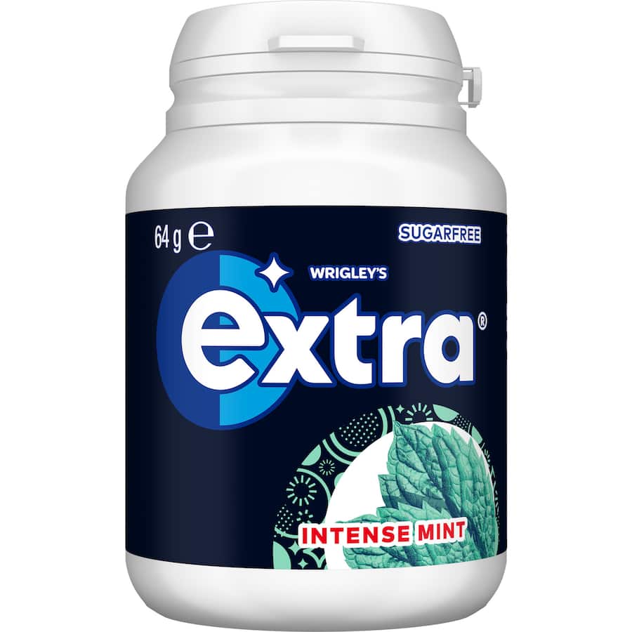 Wrigleys Extra Chewing Gum Intense Mint Bottle 64g