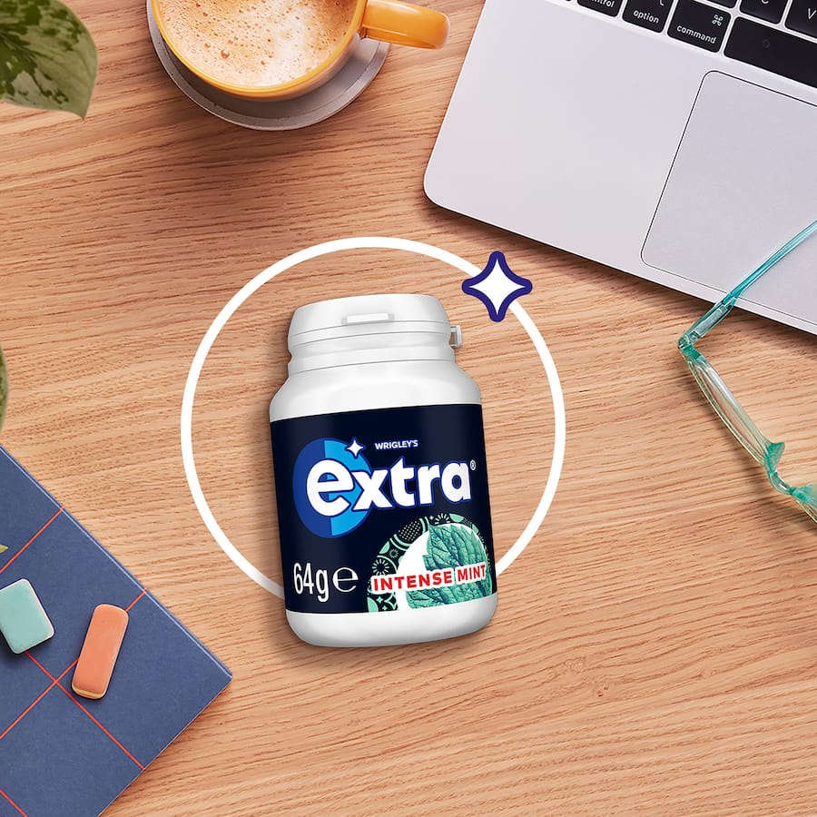 Wrigleys Extra Chewing Gum Intense Mint Bottle 64g