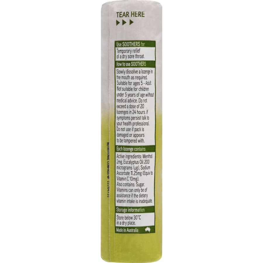 Nestlé Soothers Liquid Centred Lozenges Lemon & Lime 10 pack