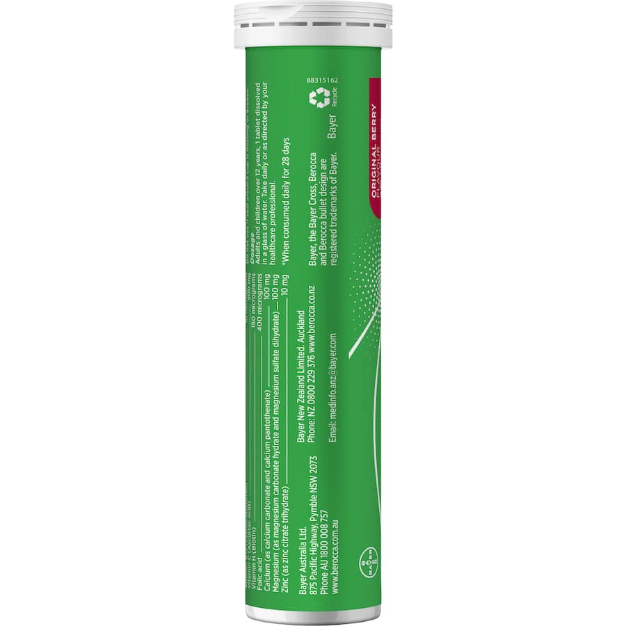 Berocca Performance Effervescent Energy Vitamin C Original Berry Pack 15 tabLets