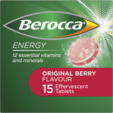 Berocca Performance Effervescent Energy Vitamin C Original Berry Pack 15 tabLets