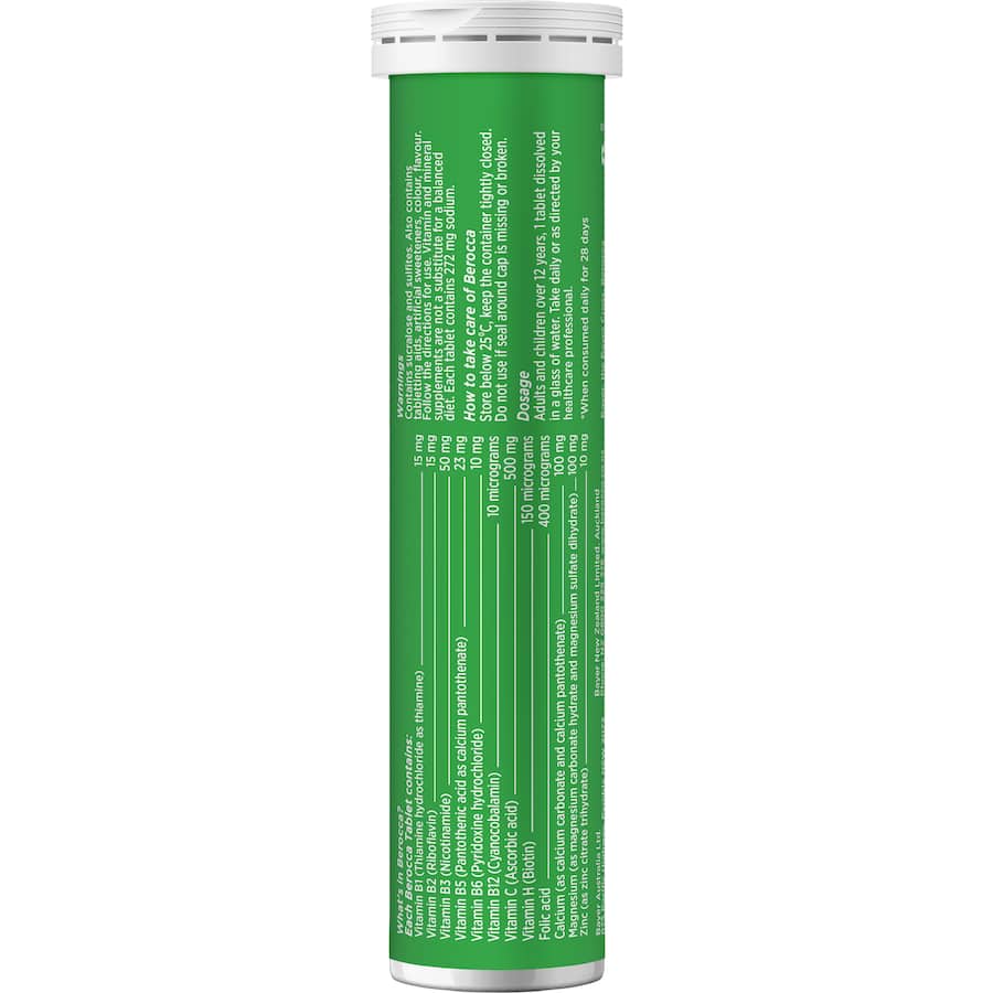 Berocca Performance Effervescent Energy Vitamin C Original Berry Pack 15 tabLets