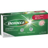 Berocca Energy Effervescent Tablets Vitamin C Original Berry 30pack