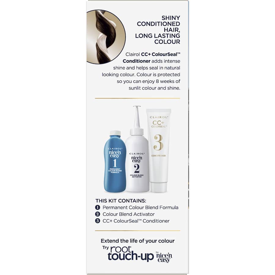 Clairol Nice N Easy Hair Colour Dark Brown 4 1pack