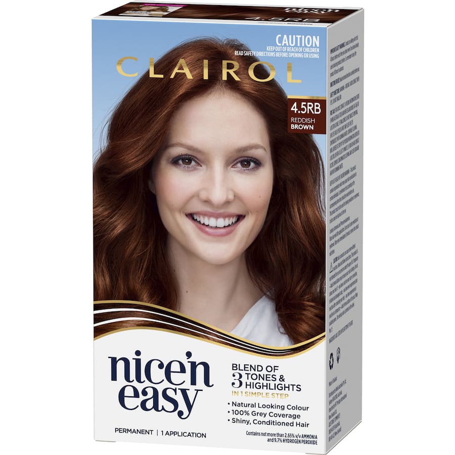 Clairol Nice N Easy Hair Colour Reddish Brown 4.5rb 1pack