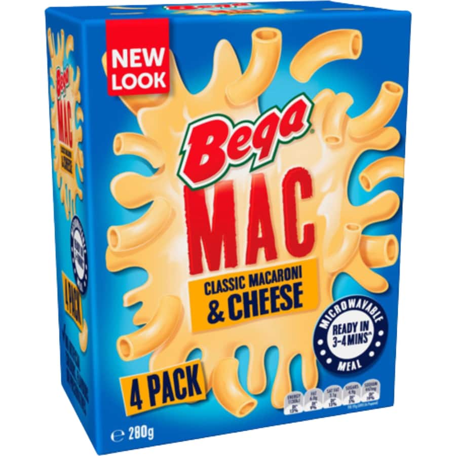 Kraft Easy Mac Pasta Meal Macaroni Cheese 4 pack 280g