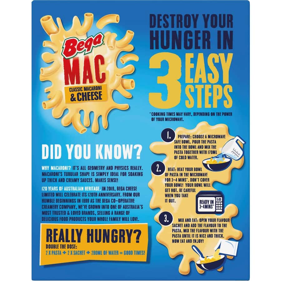Kraft Easy Mac Pasta Meal Macaroni Cheese 4 pack 280g