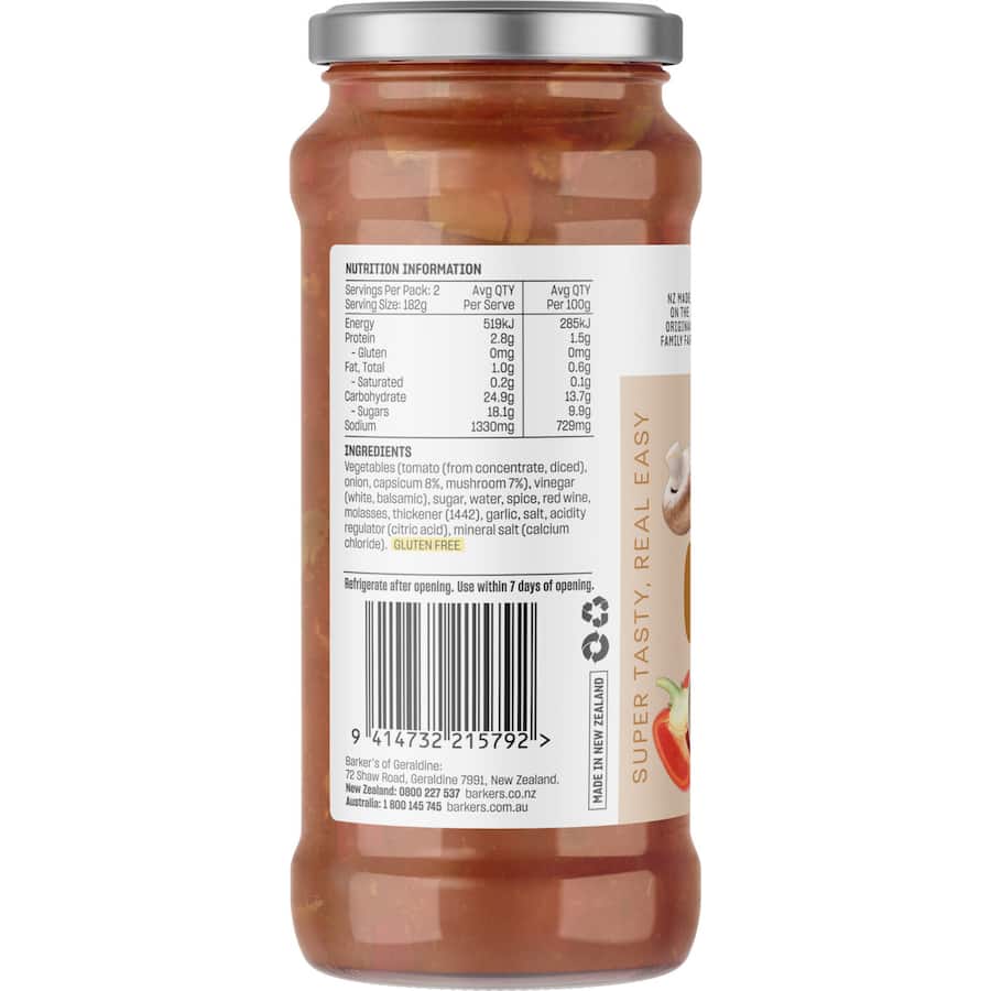 Barkers Meal Sauce Hearty Casserole Jar 365g