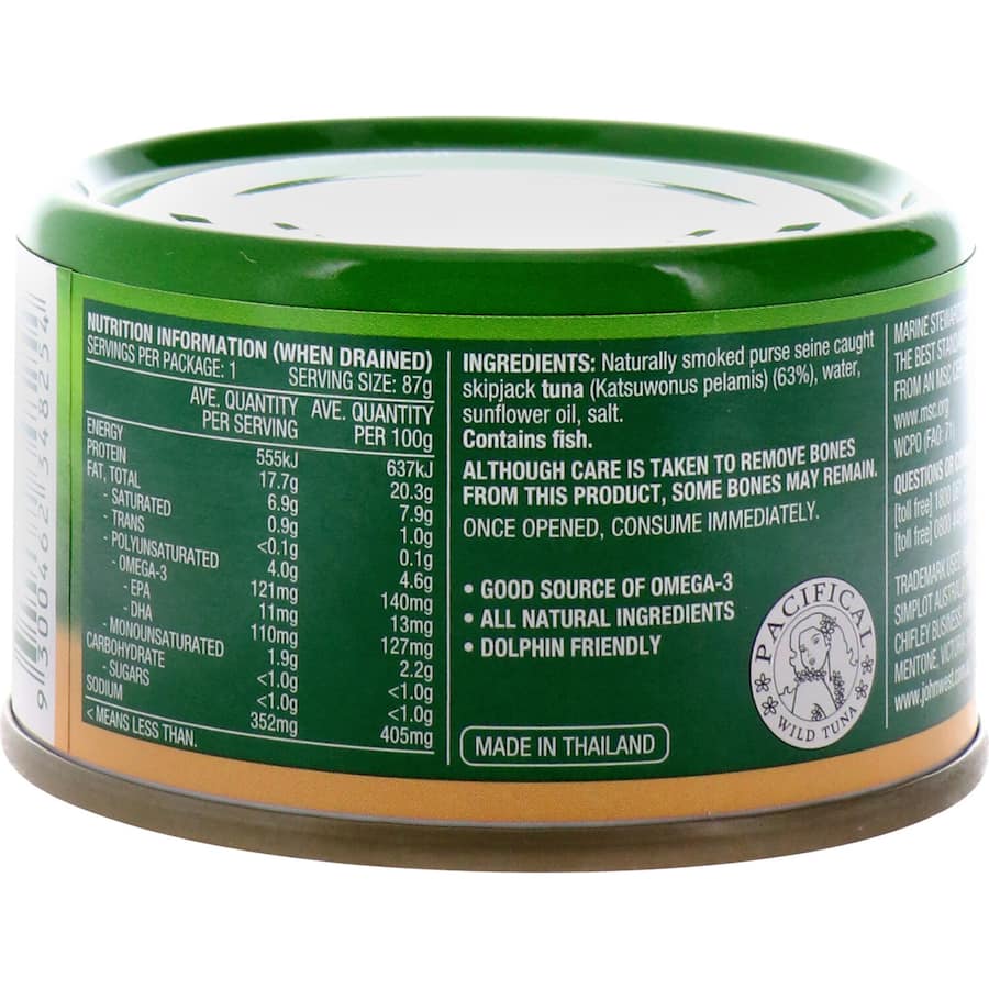 John West Tempters Tuna Naturally Smoked Tear tab can 95g