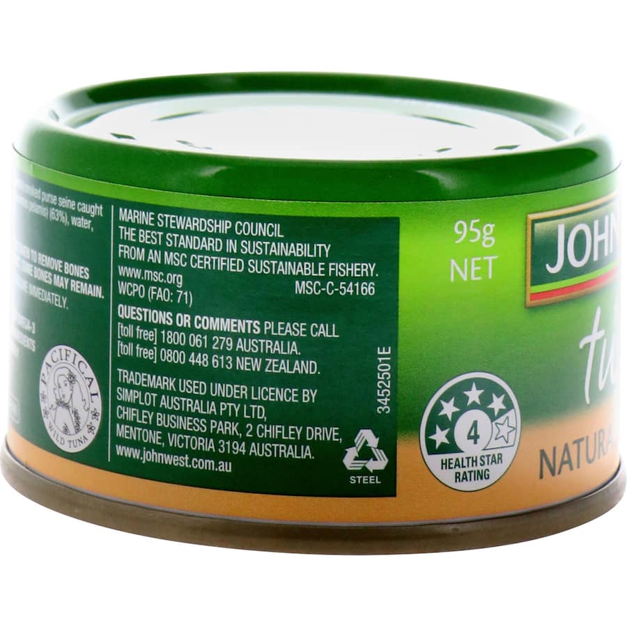 John West Tempters Tuna Naturally Smoked Tear tab can 95g