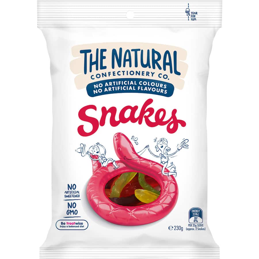 The Natural Confectionery Co. Lollies Snakes 230g
